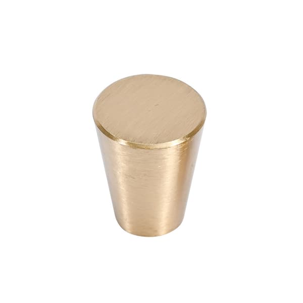 20x H 25x Bunn 12mm Børstet Messing Møbelknapper, Gull