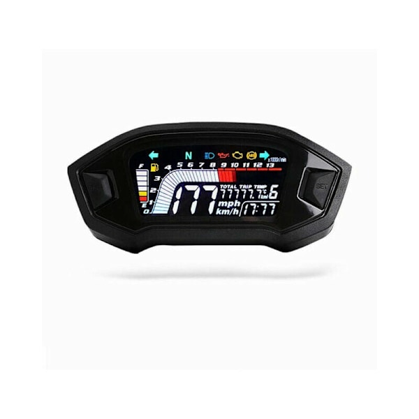 Motorcykel Speedometer Tachometer Universal LCD Digital Odometer