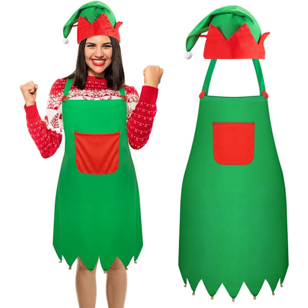 Elf Forklæde Jule Elf Forklæde Julemands Elf Hatte til Voksne Aprilsnar Fars Dag Fødselsdagsgaver