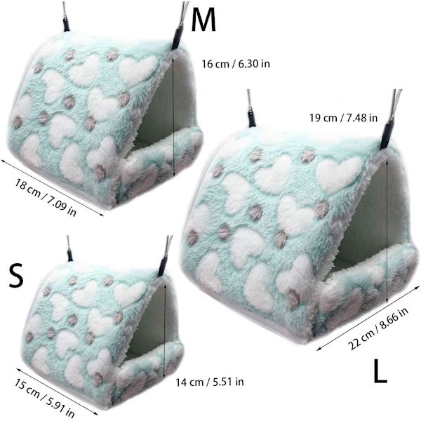 Cyan M Sovande Gnagare Plysch Liten Hus Hamster Hängmatta Leksak Säng