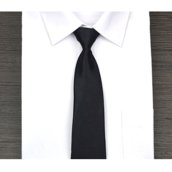 Damslips 7 cm klassisk enfärgad vanlig slips för män