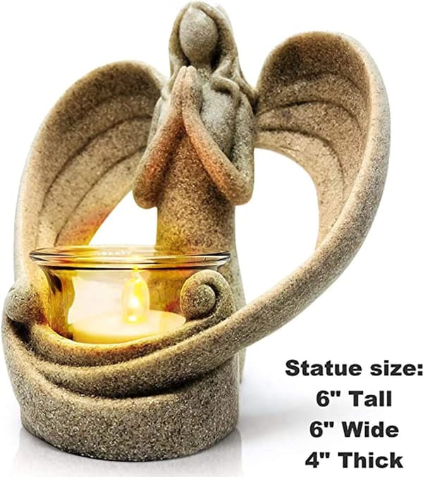 Engle Lysestake Ornament Engleskulptur Teelysholder Engel