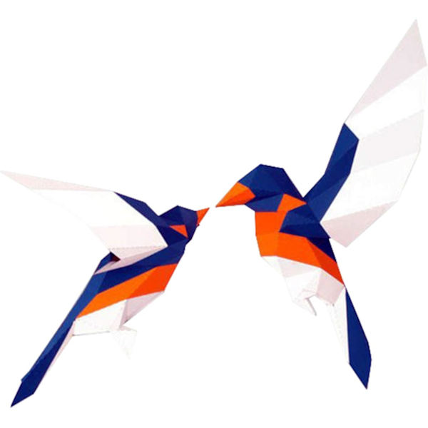 1 kpl Rakastavat linnut -paperiveistos 3D-eläinpaperimalli paperilelu