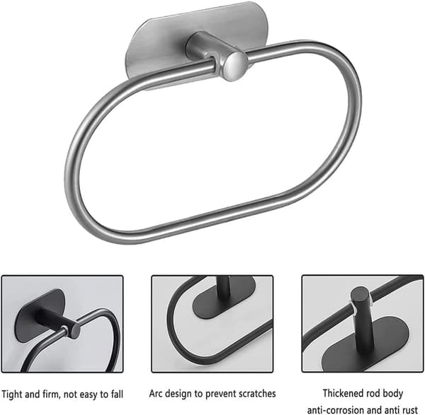 Håndklæde Ring, Rund Håndklædeholder, Moderne Stil 304 Rustfrit