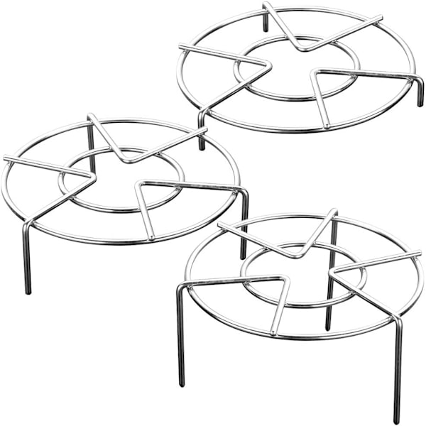 Set med 3, Rostfritt Stål Trivet Stativ, 3 Storlekar Tunga Tryckkokare Ångställ - 1,2 Tum, 2 Tum, 2,6 Tum