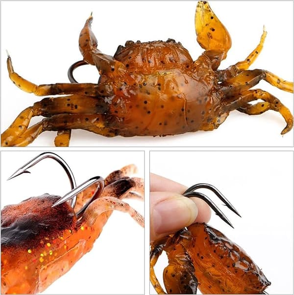 3-pack Krabbfällor Krabbfällor 3D Simuleringskrabba