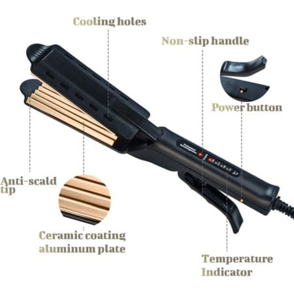 Hair Crimper Iron for Waves 2 tums Crimping Iron for Hair Fluffy