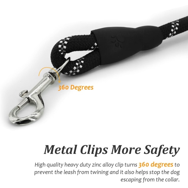 Zenvaly hundkoppel, hundkoppel i nylon med mjukt vadderat handtag