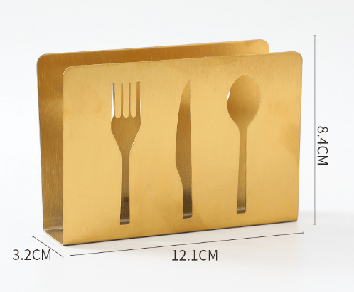 12,1*3,2*8,4cm, (guld) 2 stk. rustfrit stål serviet holder