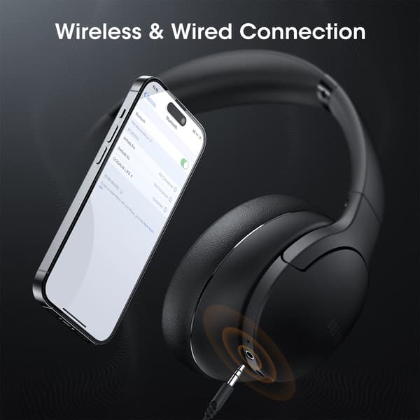 1 Bluetooth-hodetelefon for mobil / PC / reise (svart)