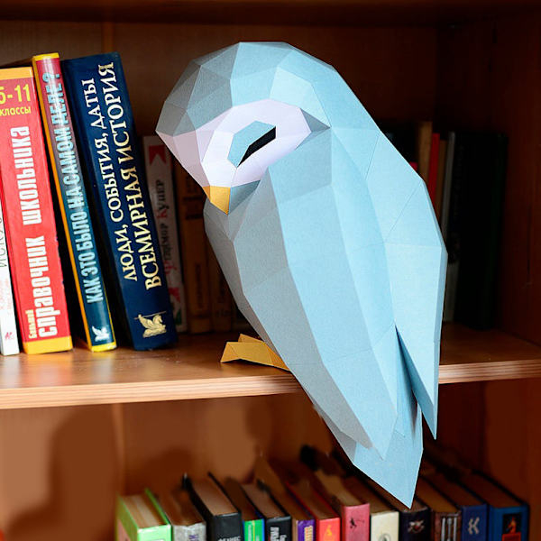 1 st(st) Uggla Look 3D Handgjord Origami Pussel Geometrisk Papper