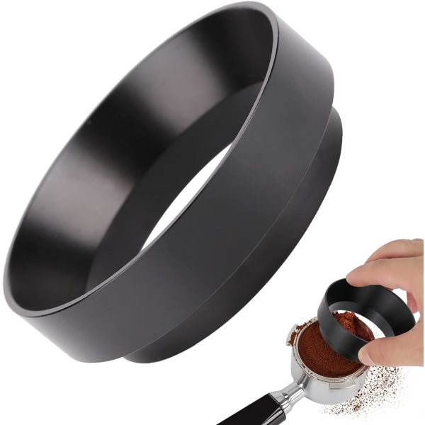 1 stk Svart 58mm Espresso Doseringstrakt Kaffe Dosering Ring for