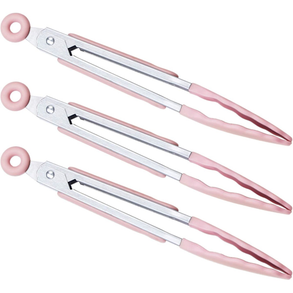 Mini Silikon Serveringstænger 21cm Sæt af 3 - Pink
