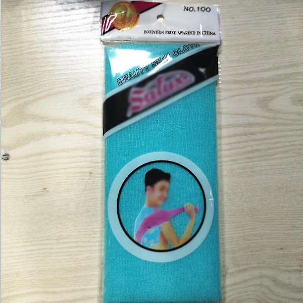5 st Nylonskrubbhandskar för bad och dusch, exfolierande kroppsskrubb, blå