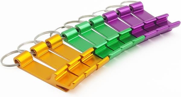9-pack ölburksnyckelringar Driven, aluminiumklämma för läsk