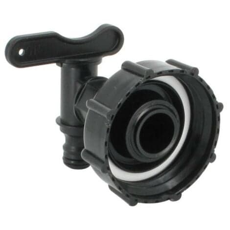 S60X6 forbindelse - HDPE-hane til 1000 L vandtank
