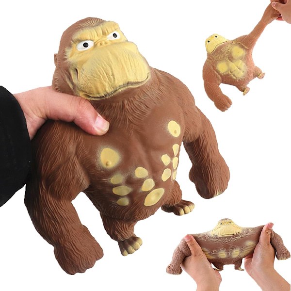 Stretchig lim-sandfylld gummigorilla, latexgorilla mjuk deko