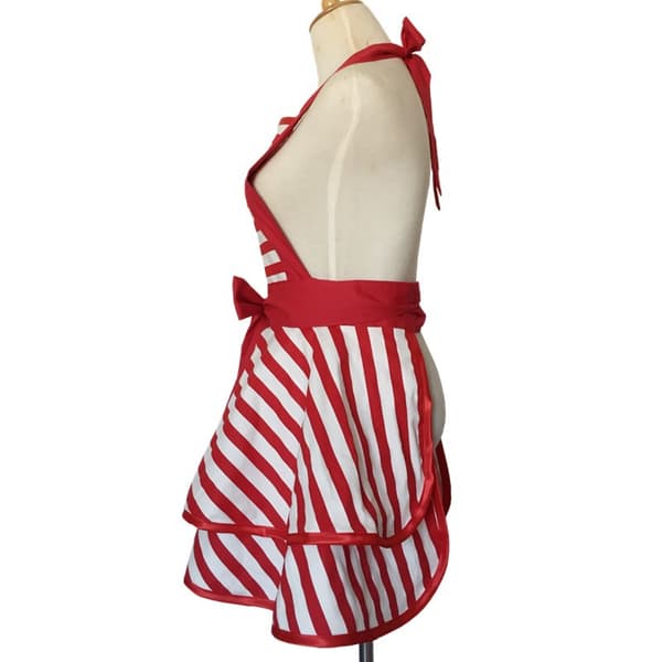 Søt Håndlaget Bomulls Retro Forkle for Kvinner Jenter Kake Baking