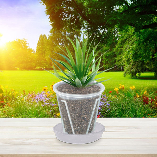 Transparent orkidé kruka, 5-pack plastblomkruka, trädgård