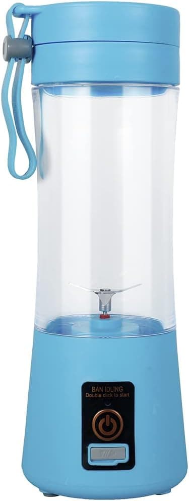 1 stk (Blå, Fire Blader) Mini Elektrisk Reiseblender USB