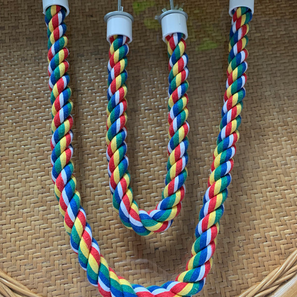 1 st 40cm stor, medelstor och liten papegojbomullsrep klätterrep
