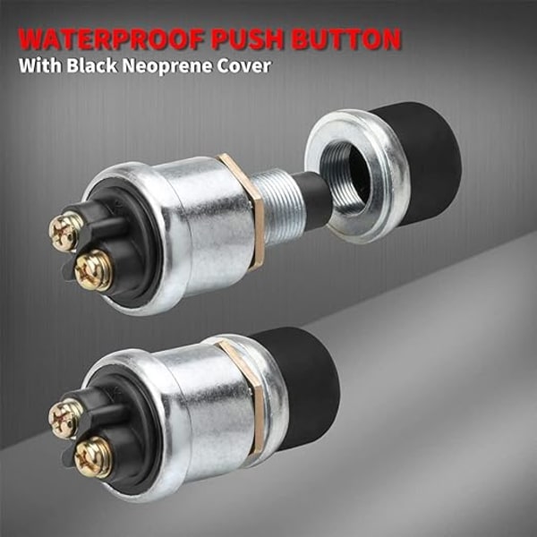 Motorstartknapp, Vattentät Momentan Startbrytare, 12V/24V