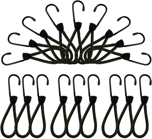 25 st campingtält elastiska spännen 15 cm fasta band elastiska