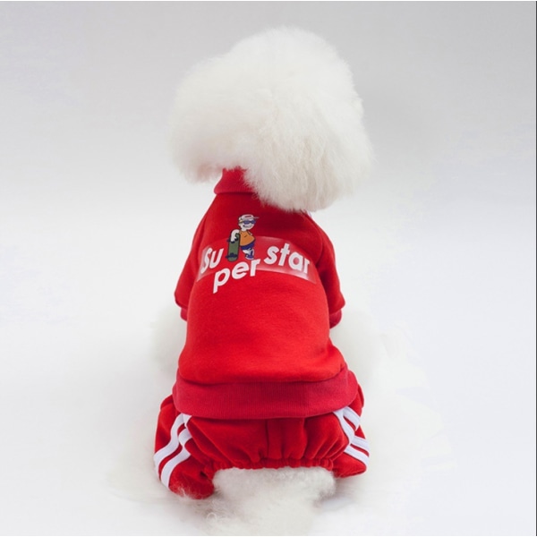 Hundeklæder, Hundekatte-Hoodie, Hundeklæder Vinter XS-XXL (Rød, M)