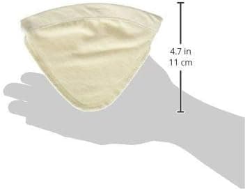 3 kaffefilter, bomull, naturlige, 3 kopper