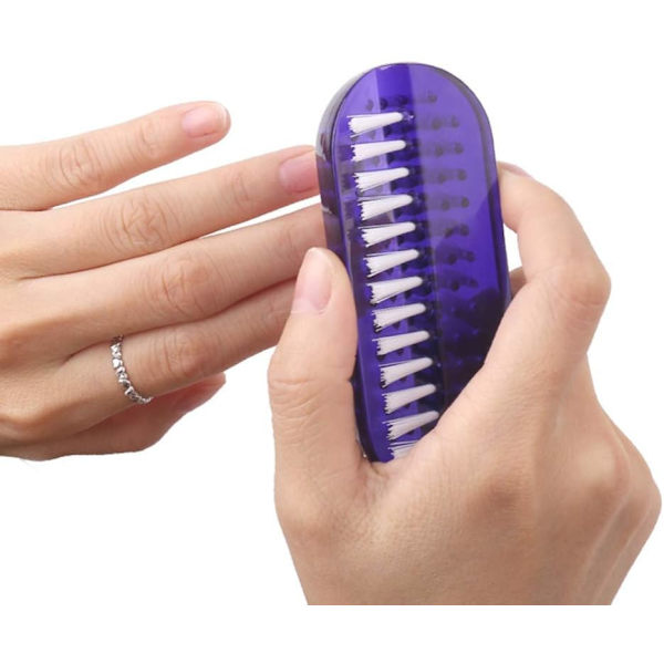 3 nagelborstar, dubbelsidig nagelborste rengörare, nagelmakeup