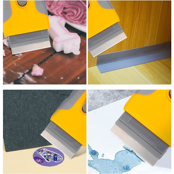 Razor Skrape Sett, 1 Inntrekkbar Razor Skrape med 10 Plastblad