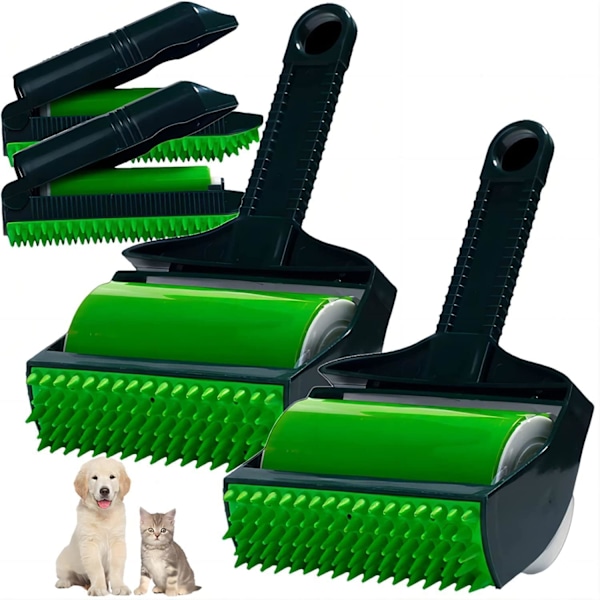 2-pack Stick It Roller, Handhållen Stick It Lint Roller Djurhårsborttagare, Återanvändbara Lintrollers Tvättsbara Lint Roller,