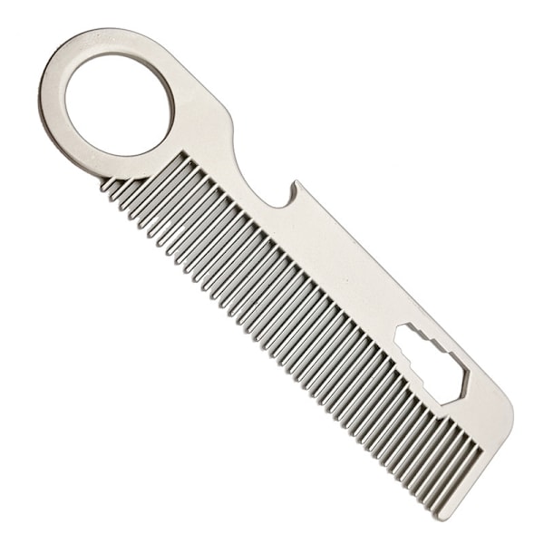 1 rustfritt stål kam Bærbar hårkam Mini skjeggkam Menn