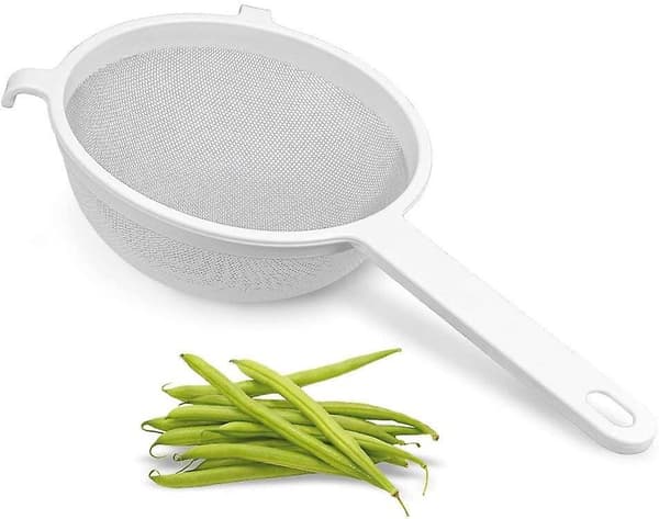Hvit plast kjøkkensikt 15 cm