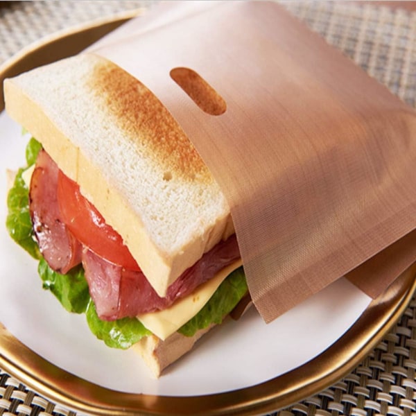 20 Pak Genanvendelige Toastieposer, Non-Stick, Vaskbare Teflon Toast