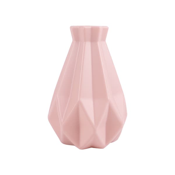 2 stycken Vas, rosa plastvas, modern minimalistisk stil