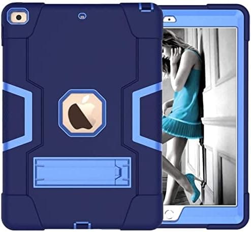 Fodral Kompatibelt med iPad 9/8/7 (10,2 tum, 2021/2020/2019 Modell, 9:e/ 8:e/ 7:e Generation) 3-delat