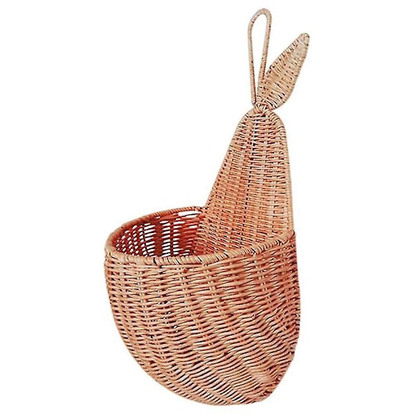 Rattan-päärynänmuotoinen säilytyskori, käsintehty hedelmäjärjestäjä, punottu järjestäjä, vauvan huoneen lastentarhan koriste
