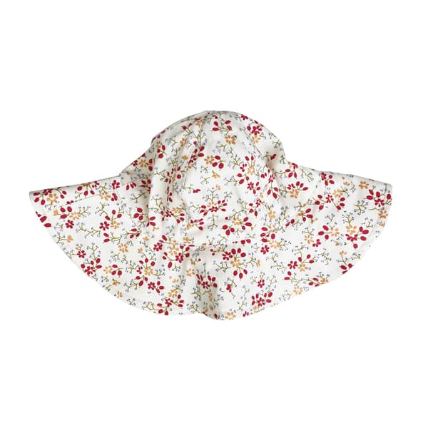 Frisk barnhatt liten söt blomma babyhatt bomullshatt solhatt