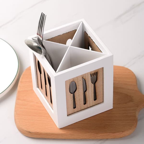 1 besticksställ, träbox Modern handgjord, multifunktionell