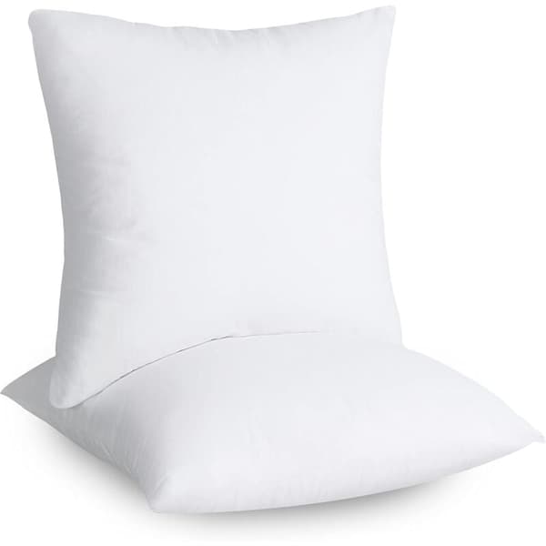 Fyllputer 45 x 45 cm (2-pakning), putetrekk, innvendige puter, putefyll (hvit)