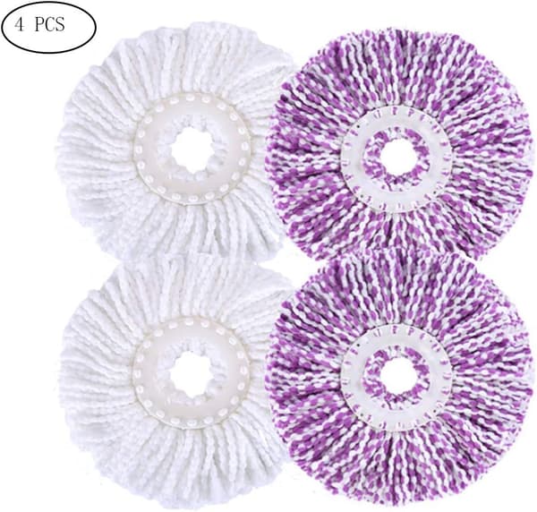 4 stk. Spin Mop Hode Mop Hode Mop Hoder Mikrofiber Erstatning
