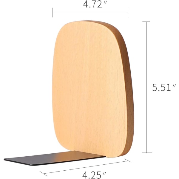 Træ håndlavede træbogstøtter - Robust til bogreoler -