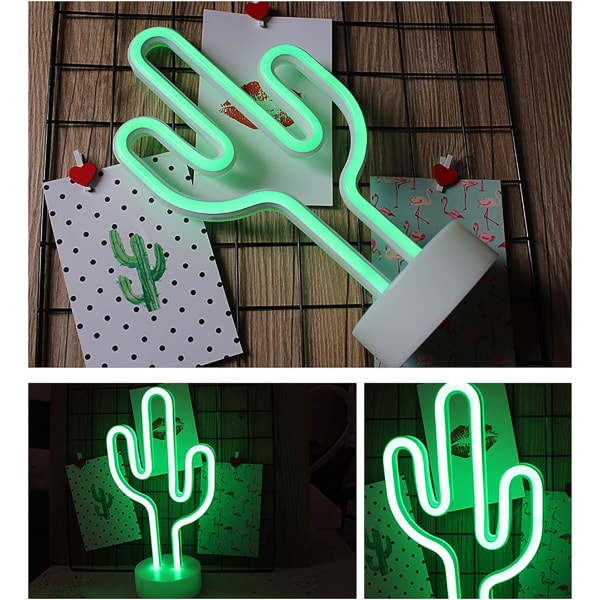 Neon-valaisin - 15*19.5cm, LED-kaktus yövalo yövalot