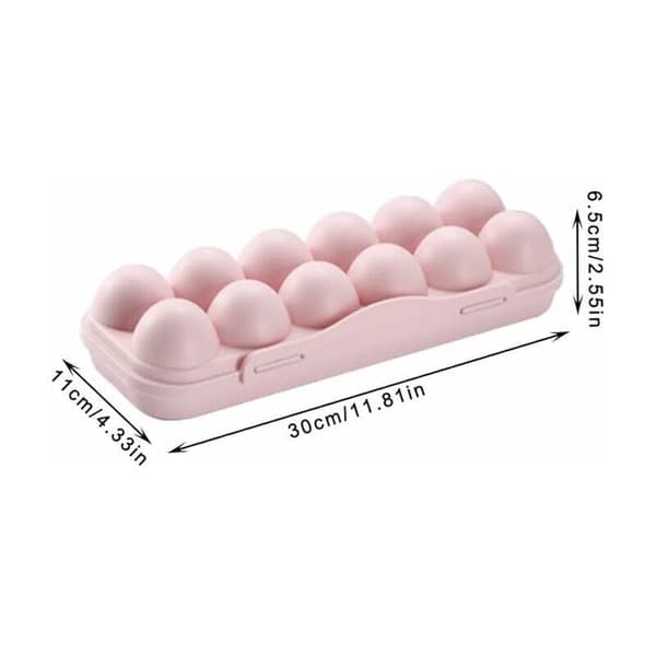 Egg Oppbevaringsboks, 1 stk Kjøleskap Eggboks, Plast Eggboks,