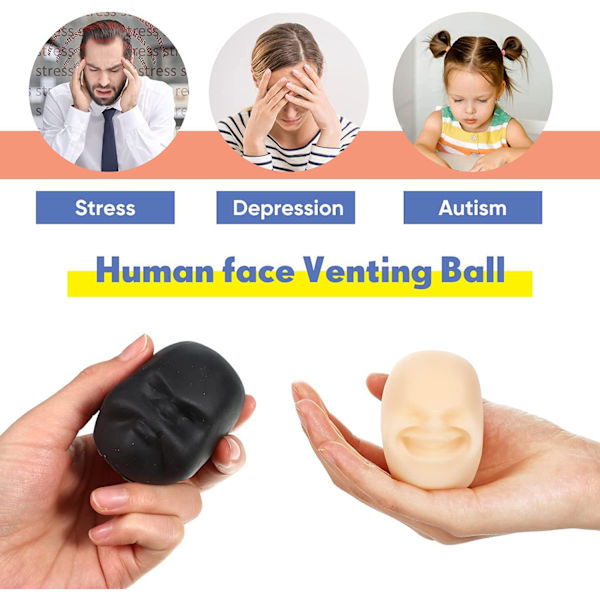 Ansigts-Emotionsbold Stressaflastning Knyttebold Sjov Udtryk