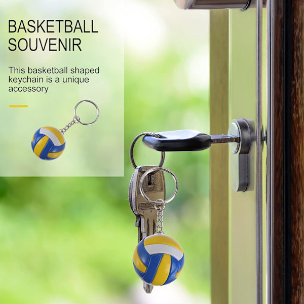 2 Volleyball Charm Nøglering Sjov Sportsbold Nøglering Unik