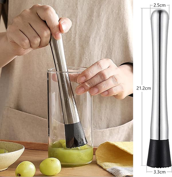 Cocktail Muddler, Cocktail Muddler i Rustfrit Stål 21,2 cm