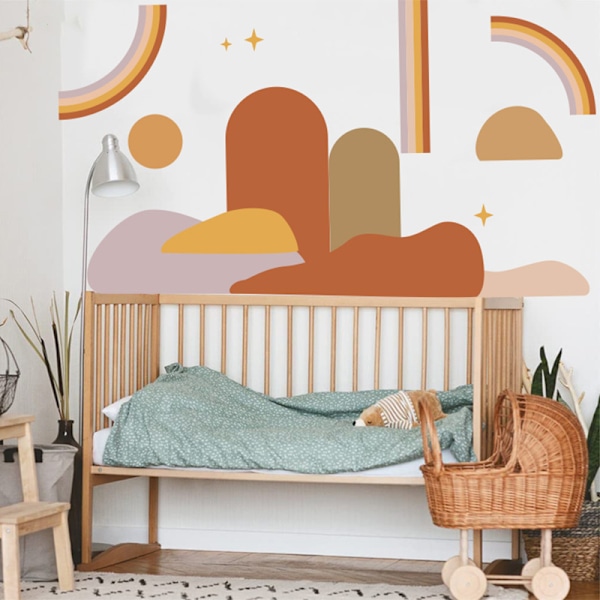 40 * 90cm retro regnbågsformad kvadratisk soffbakgrund i PVC