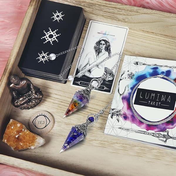 1 stk 7 Chakra Pendel Healing Krystall Edelsten Pendel